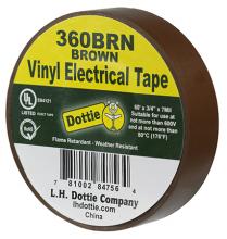 LH Dottie 360BRN - 3/4" X 60' X 7 Mil. Electrical Tape (Bro