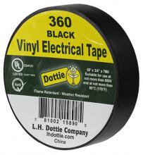 LH Dottie 360 - 3/4" X 60' X 7 Mil. Electrical Tape (Bla