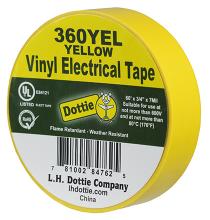 LH Dottie 360YEL - 3/4" X 60' X 7 Mil. Electrical Tape (Yel