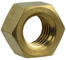 LH Dottie HNBR14 - 1/4-20 Hex Nuts Finished Solid Brass