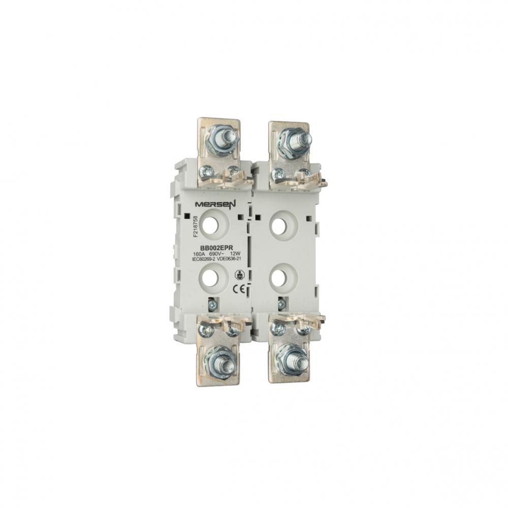 Plastic base NH00 1000VAC 160A 2-Pole DIN Rail E