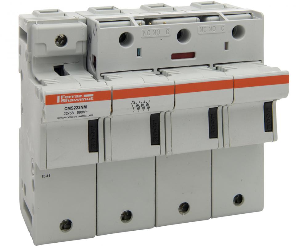 Fuse Holder 22x58 IEC 690VAC 690VDC 3-Pole+N IP2