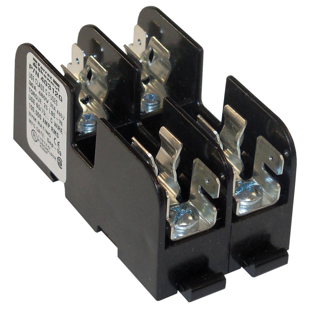 Fuse Block 480VAC 480VDC Class G 30A 2-Pole Scre