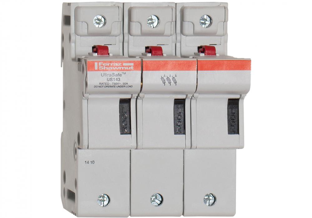 Fuse Holder 800VAC 1000VDC UL 14x51 3-Pole IP20