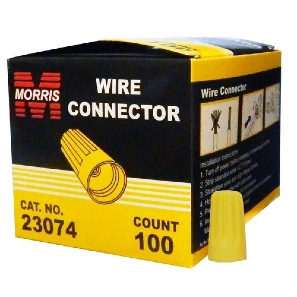 Screw-On Wre Cons P4 YEL Boxed 100 Pack