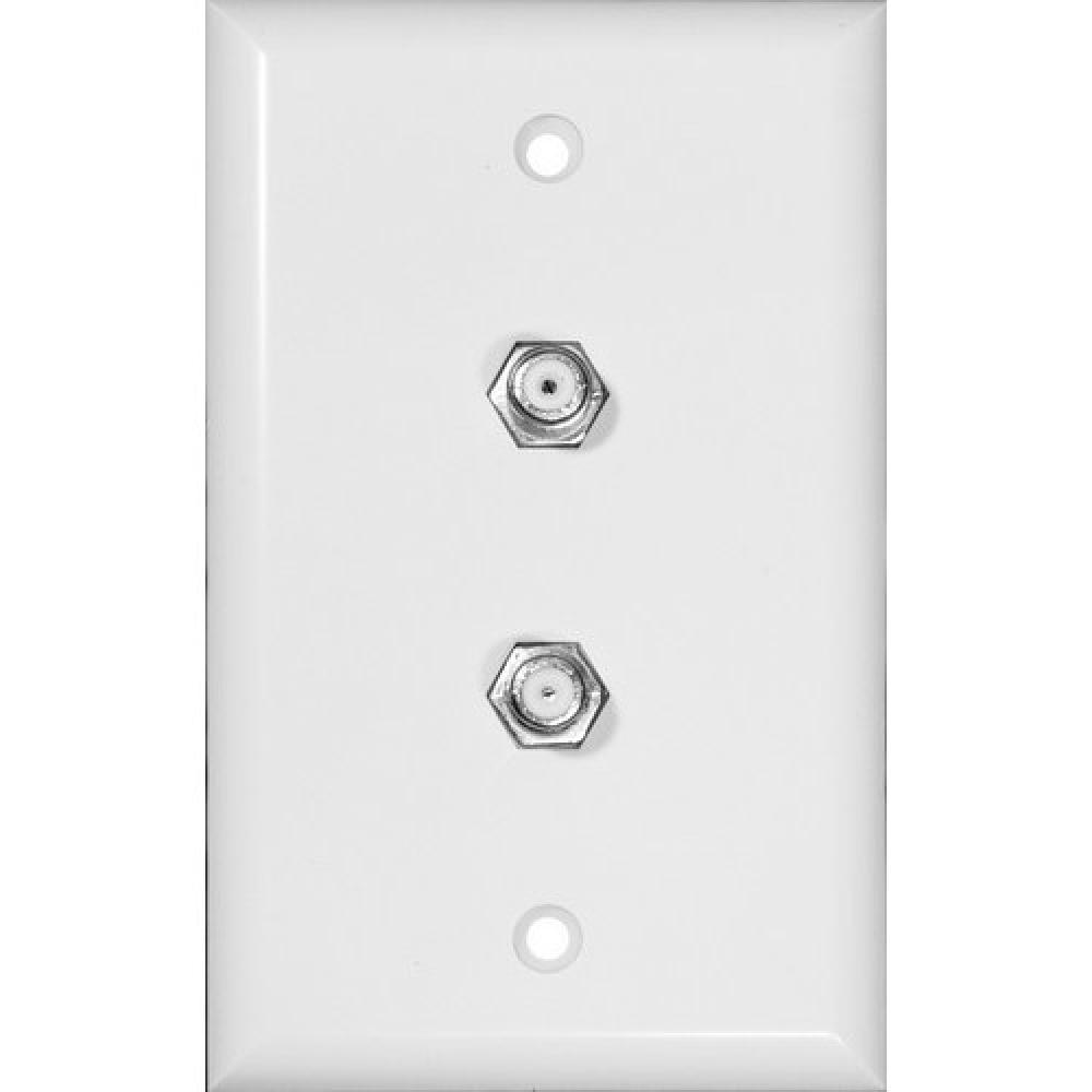 Double F Conn Wallplate White