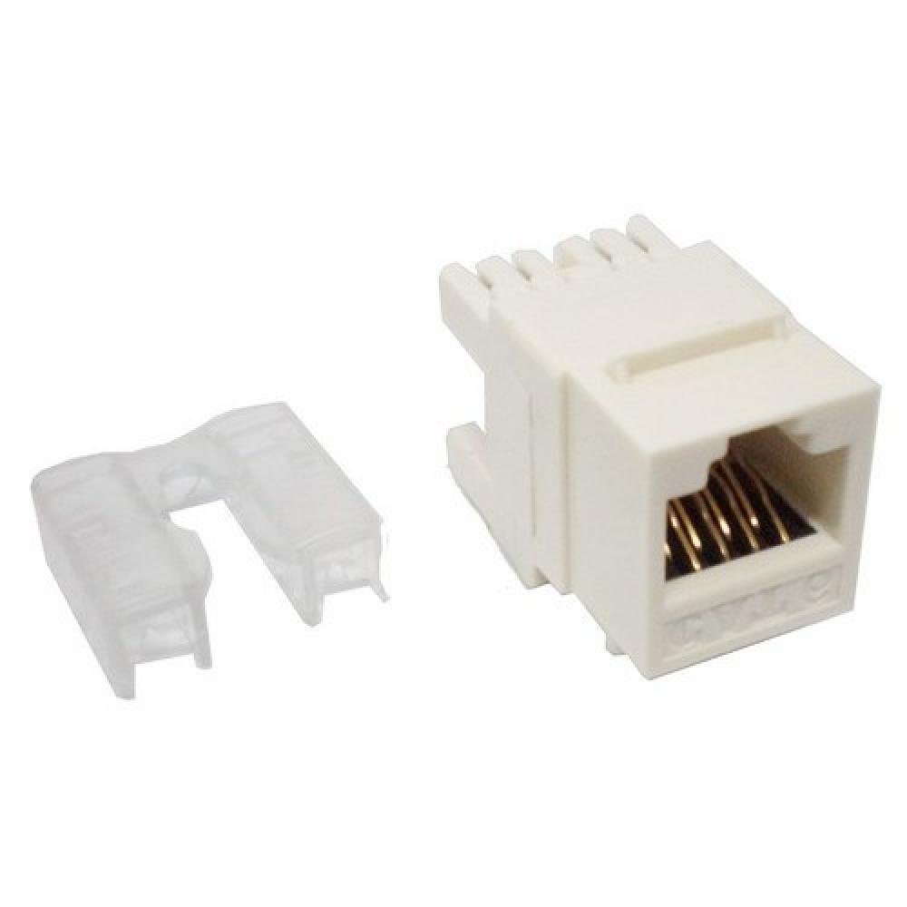 Ct6 (RJ-45) Unshldd Kyst1 Jcks RrEnt Wht