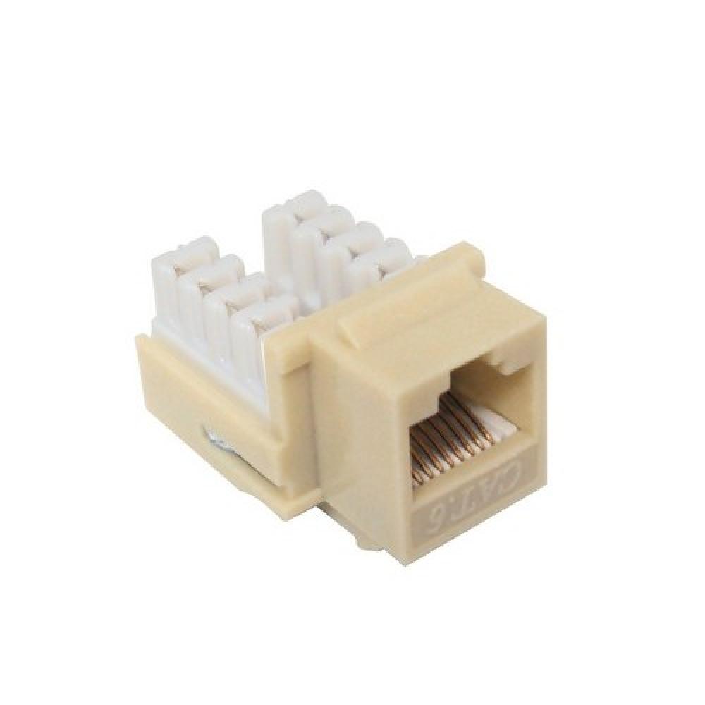 Cat6 (RJ45) Unshelded Keyst1 Jacks Ivory