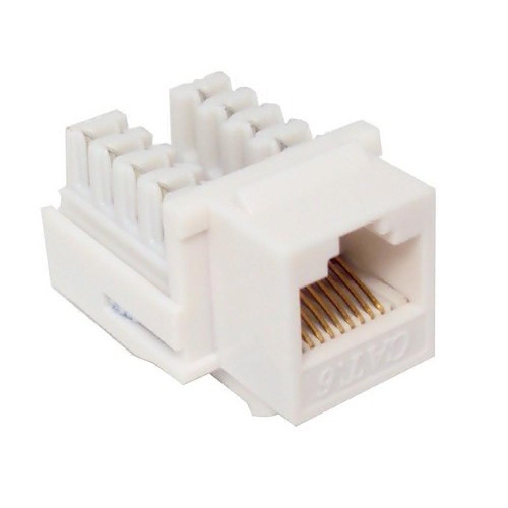 Cat6 (RJ45) Unshielded Keyst1 Jacks Wht