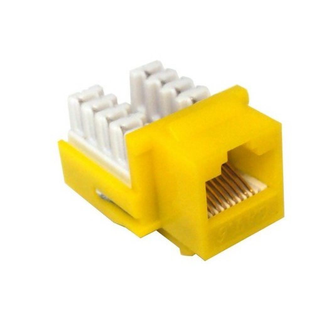 Cat6 (RJ45) Unshelded Keyst1 Jacks YEL