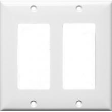 Morris 81121 - Lexan Wall Plats 2Gang Deco/GFCI Wht