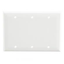 Morris 81531 - Lexan Wall Plates 3 Gang Blank White