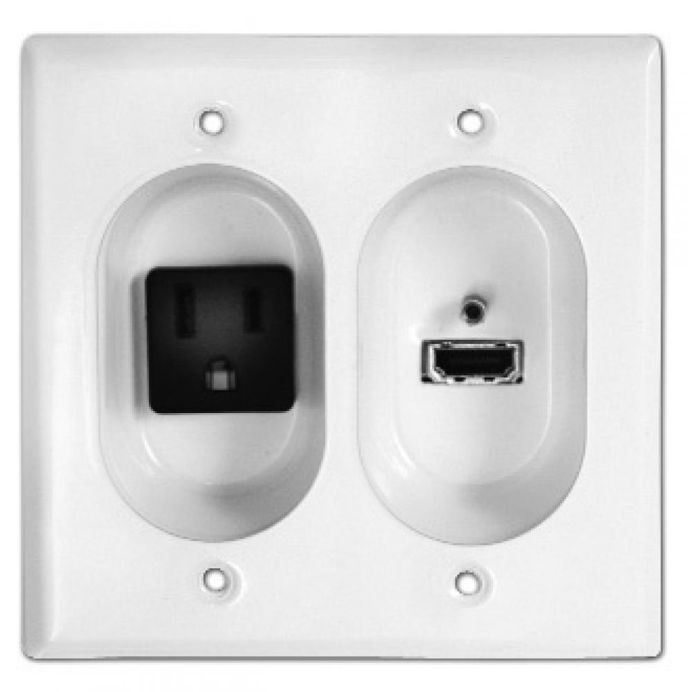2G SS RECESSED 15A-HDMI