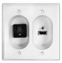 Mulberry 40566 - 2G WHT RECESSED 15A-HDMI