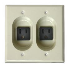 Mulberry 40574 - 2G WHITE RECESSED 2 15A