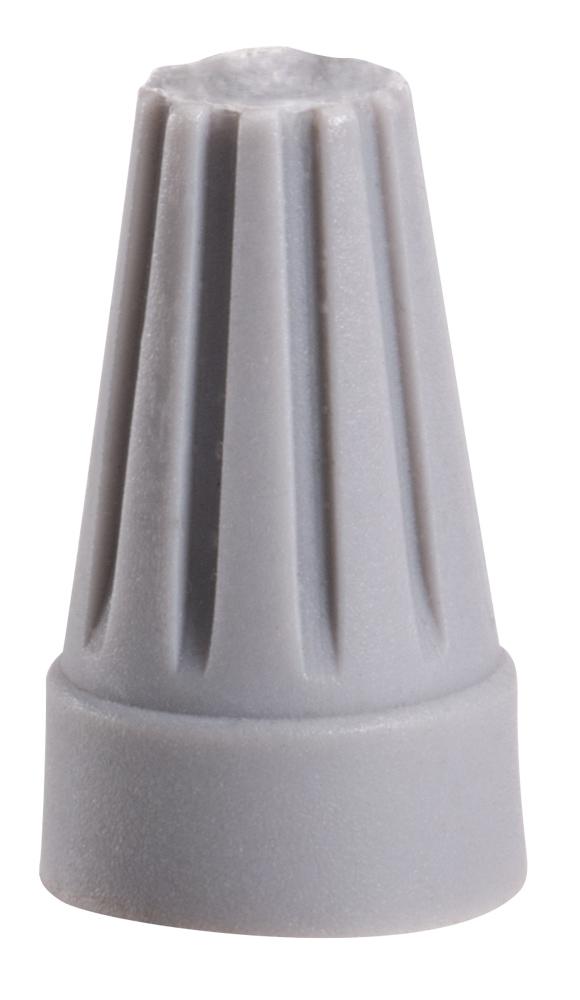 GRAY FLUTED WIRE CONN - 500/BAG