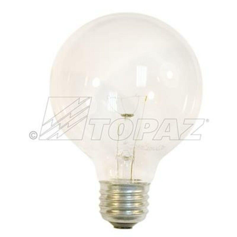 25/100PK 25W 3&#34; 130V CLEAR GLOBE