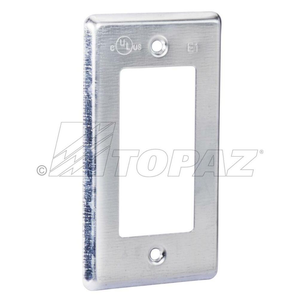 4&#34;X2&#34; STL RECT COVER GFI -50PK