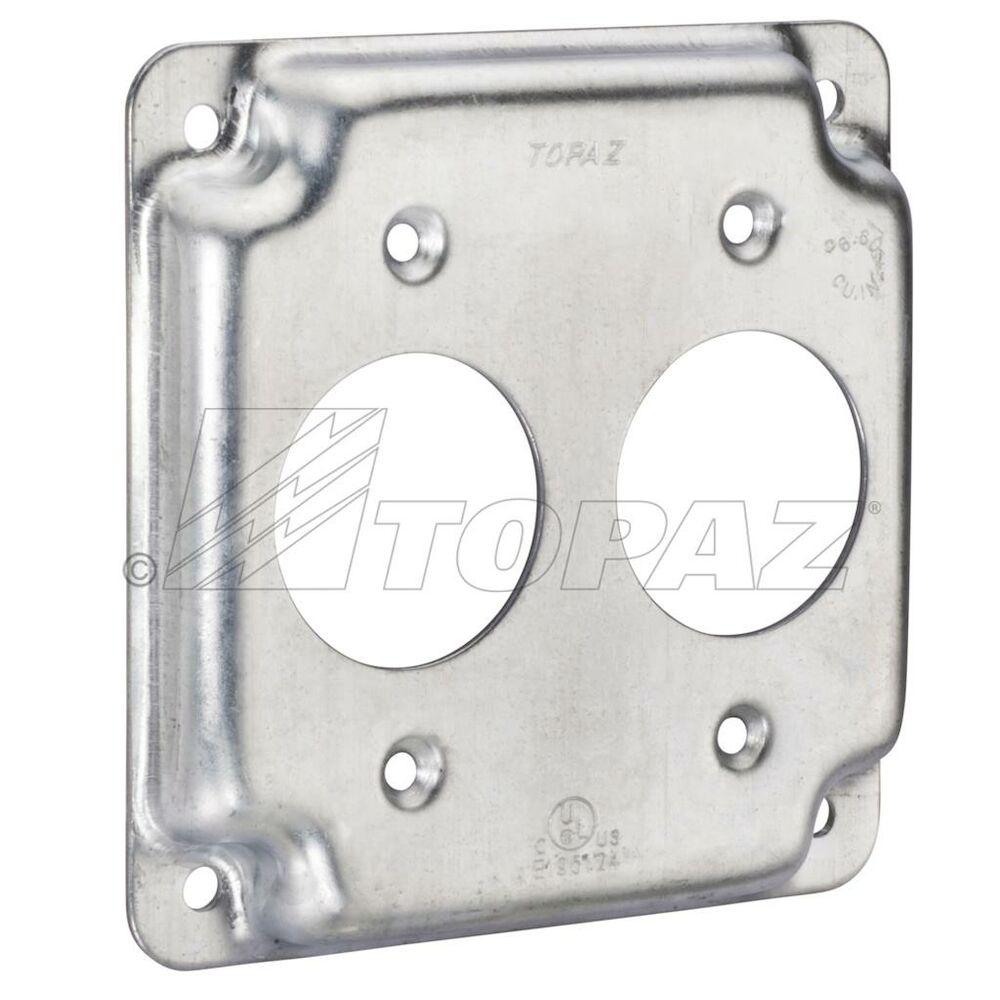 4&#34;SQ COVER STL 2-15A 1.406&#34; DIAMETER 5/8