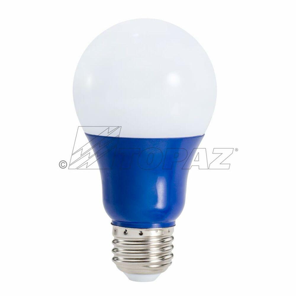 6/24PK BLUE-COLORED LED A19 2.5W