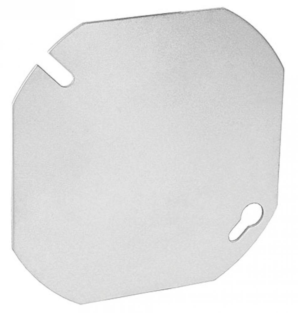 Octagon Blank Cover Flat 4&#34; 50 Pak