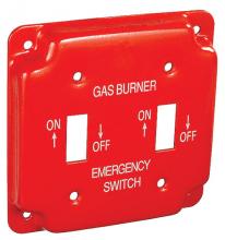 Southwire BP-1936 - 4"Sq mrgnc On/Off 2 Tgl Swtch Gsd Aplcts