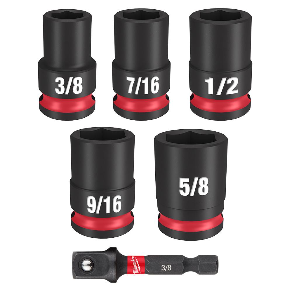 6PC 3/8 Dr SAE 6 Pt Imp Sckt Set