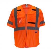 Milwaukee Electric Tool 48-73-5147 - CL3 ORANGE SOLID VEST - 2XL/3XL