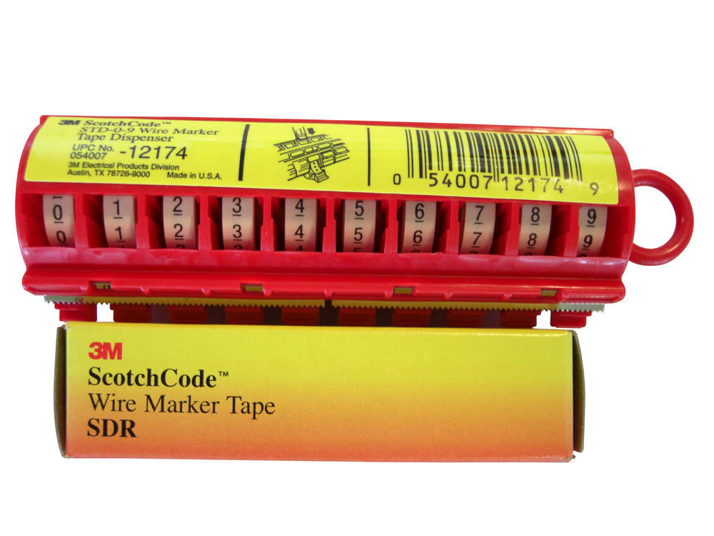 WIRE MARKER TAPE NUMBERS 09384 SDR-60-69