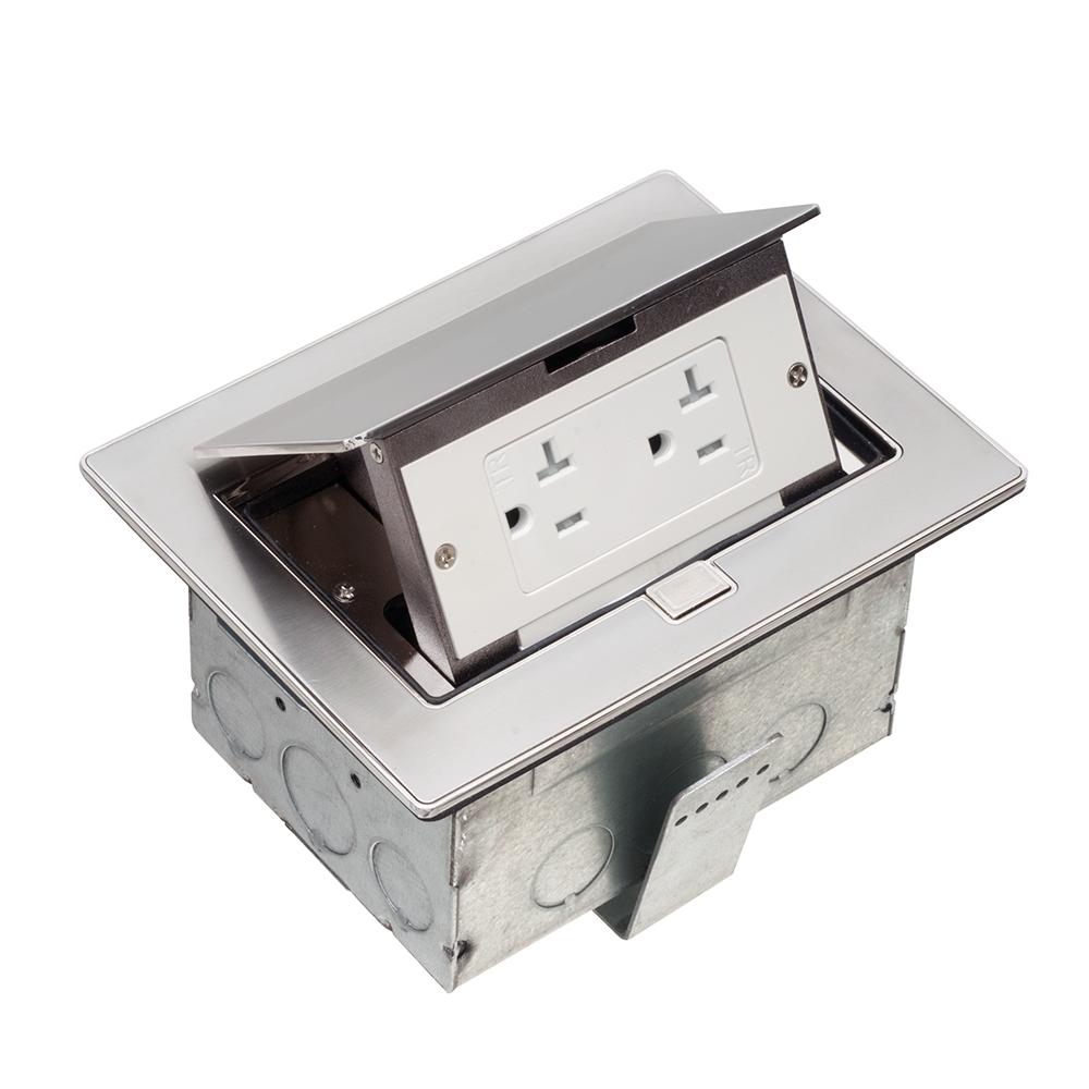 Square steel box with SS trapdoor cover