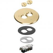 Arlington FLB6220MBLR - 6" BRASS CVR KIT W/LR AND THREADED PLUGS