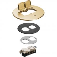 Arlington FLB6230MBLR - 6" BRASS CVR KIT W/LR AND FLIP LIDS