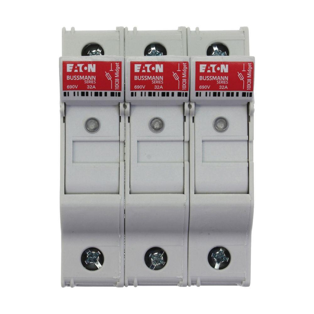 Modular fuse holder, 30A, Three-Pole