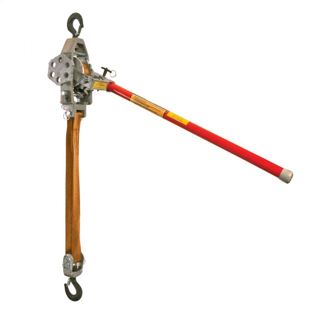 CONV NYLON STRAP HOIST, 3/4-1 1/2 (R/G)