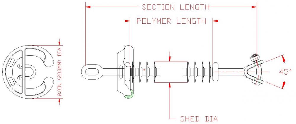 QSIL SUSP SL 25k Y/E w/8 in. Ring