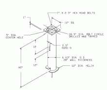 Hubbell Power Systems C11232JG4TJ - FOUNDATION, SLF  6.63 OD X  60