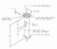 Hubbell Power Systems T1120265 - FOUNDATION, SLF  6.63 OD X  48