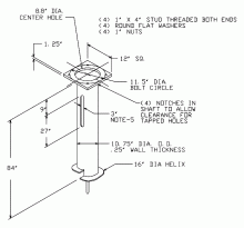 Hubbell Power Systems T1120642 - FOUNDATION, SLF 10.75 OD X  84