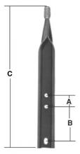 Hubbell Power Systems DP19P12 - PIN, POLE-TOP, 18in. STRAIGHT BA