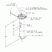 Hubbell Power Systems T1120262 - FOUNDATION, SLF  6.63 OD X  84