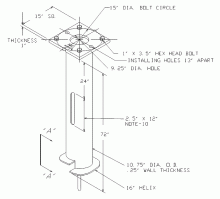 Hubbell Power Systems T1120284 - FOUNDATION, SLF 10.75 OD X  72