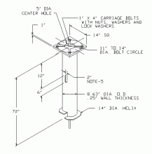 Hubbell Power Systems T1120353 - FOUNDATION, SLF  8.63 OD X  72