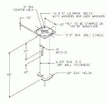 Hubbell Power Systems T1120363 - FOUNDATION, SLF  6.63 OD X  48