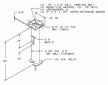 Hubbell Power Systems T1120438 - FOUNDATION, SLF  6.63 OD X  60