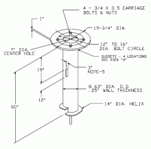 Hubbell Power Systems T1120444 - FOUNDATION, SLF  8.63 OD X  60