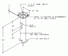 Hubbell Power Systems T1120563 - FOUNDATION, SLF  6.63 OD X  60