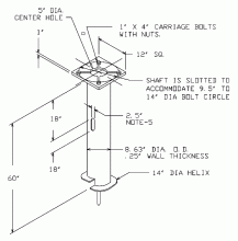 Hubbell Power Systems T1120566 - FOUNDATION, SLF  8.63 OD X  60