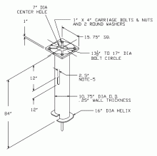 Hubbell Power Systems T1120590 - FOUNDATION, SLF 10.75 OD X  84