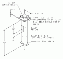 Hubbell Power Systems T1120699 - FOUNDATION, SLF  8.63 OD X  72