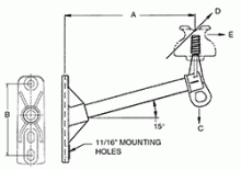 Hubbell Power Systems 1SBM14V3 - STANDOFF, FIBERGLASS: 1.5"X14" W/LEAD